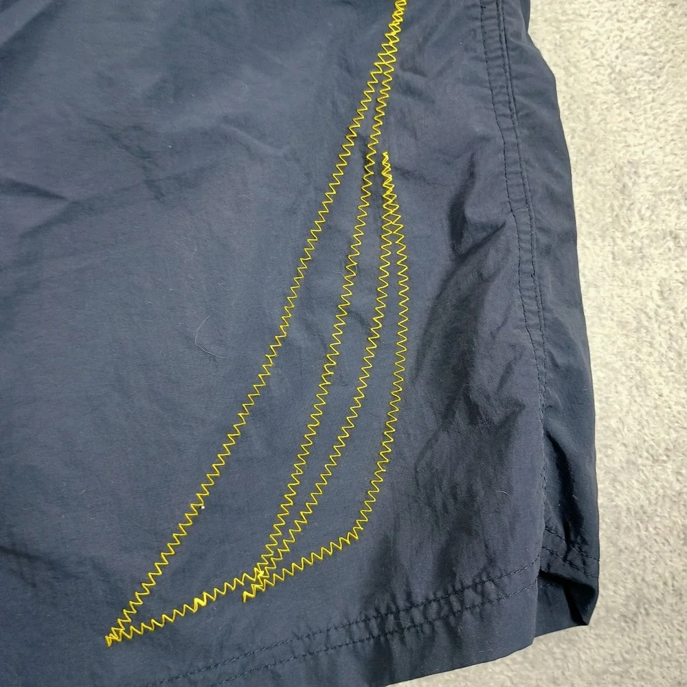 Nautica Mens NS-83 Swim Trunks Navy Blue Medium Embroidered Logo